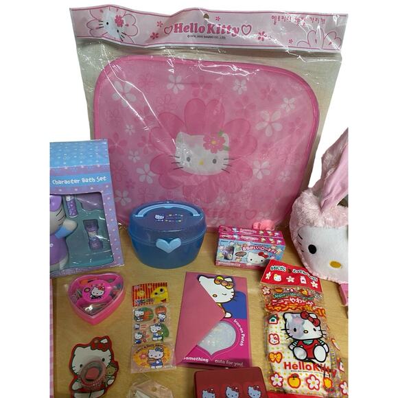 Hello Kitty Vintage 90’s Lot Clock Bath Set Notebook Stickers Wallet+ More - Picture 6 of 14